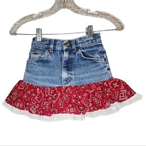 LEE western paisley denim skirt
